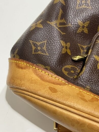 商品画像：モンスリMM/リュック/PVC/BRW/総柄/M51136/ヌメ革シミ・汚れあり 7