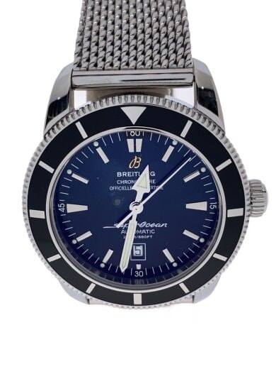 商品画像：スーパーオーシャンヘリテージ46/自動巻腕時計/アナログ/BLK/SLV/SS/A17320 1