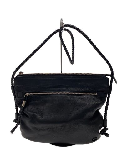 商品画像：インターロッキンショルダーバッグ/レザー/BLK/268244 1