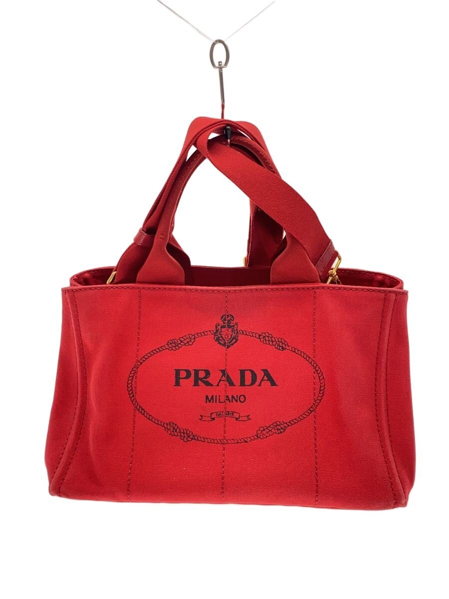 PRADA / カナパM/キャンバス/RED