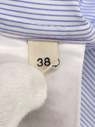 商品画像：◆/L/長袖シャツ[仕入]/38/コットン/BLU/ストライプ 4