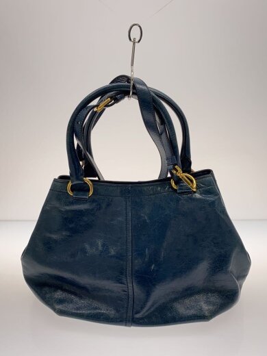 商品画像：色褪せ・キズ・スレ有/ハンドバッグ[仕入]/レザー/BLU// 3