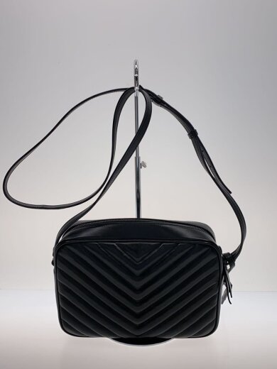 商品画像：ルーカメラバッグVステッチ/箱有/YSL/ショルダーバッグ/レザー/BLK/無地/574494 3