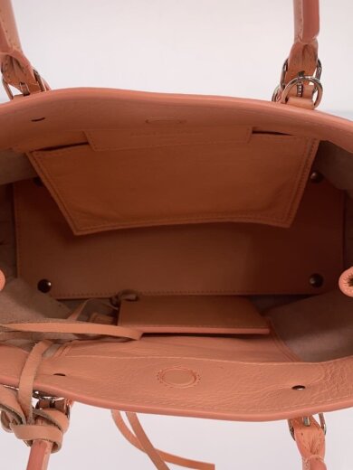 商品画像：2WAY/ペーパーミニ/ハンドバッグ/ショルダーバッグ/レザー/PNK/370926 6