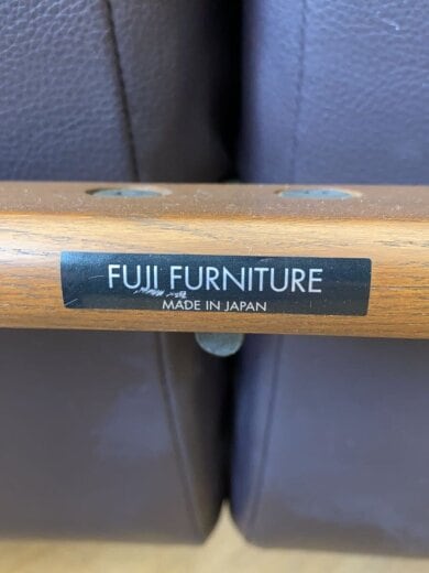 商品画像：#/FUJI FURNITURE/2シーターリクライニングソファ/レザー/ブラック 9