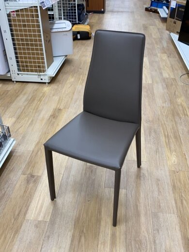 商品画像：#/アイーダチェア/ボンデッドレザー/グレー/ハイバック/ロングセラー/ルーマニア製 1