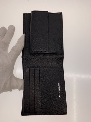 商品画像：◆二つ折り財布[仕入]/レザー/BLK/無地/メンズ// 4