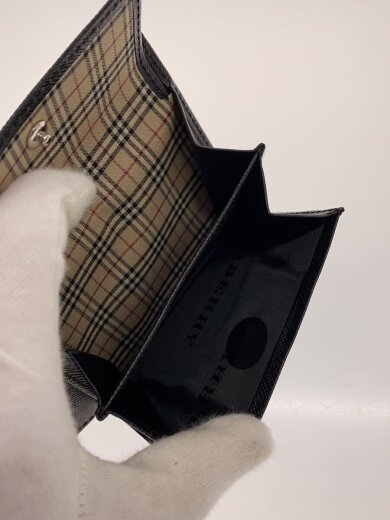 商品画像：◆二つ折り財布[仕入]/レザー/BLK/無地/メンズ// 5