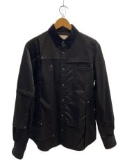 21SS/Fabric Combo Shirt/2/ウール/BLK/20-02527M