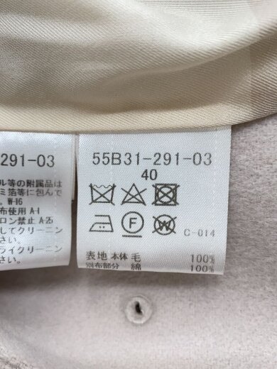 商品画像：コート/40/ウール/CRM/無地/55B31-291-03// 4