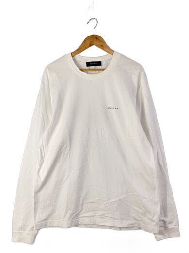 商品画像：長袖Tシャツ/L/コットン/WHT/無地// 1