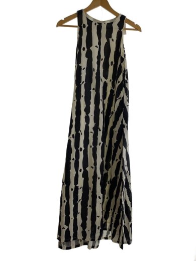 商品画像：ストライプペイントワンピース/タグ付/2/コットン/BLK/512-95099 1