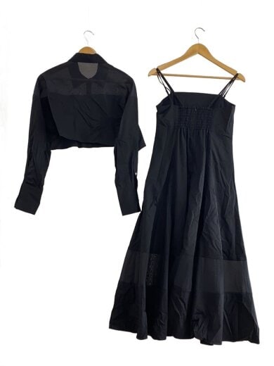 商品画像：長袖ワンピース/O/コットン/BLK/無地/FWFO241019 2