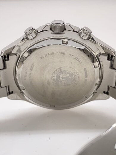 商品画像：ソーラー腕時計/アナログ/ステンレス/BLK/SLV/SS/h500-s064538 3