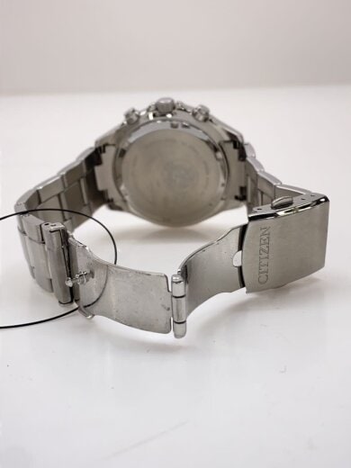 商品画像：ソーラー腕時計/アナログ/ステンレス/BLK/SLV/SS/h500-s064538 4