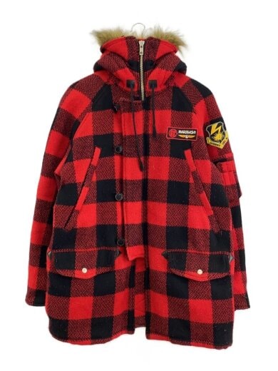 商品画像：ジャケット/M/ウール/RED/チェック/57203 1