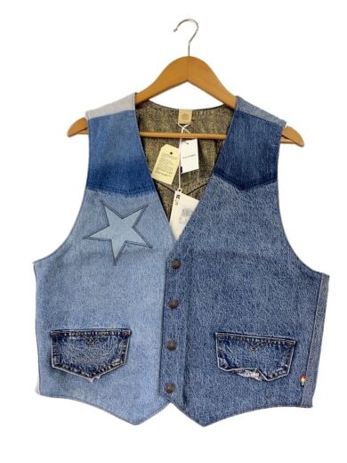 商品画像：PATCHWORK VEST GIDDY UP VEST/M/デニム/IDG/A8384-0000// 1