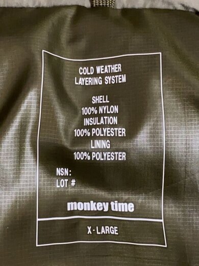 商品画像：ジャケット/XL/ナイロン/カーキ/無地/8325-699-0106/ボタン部分破れ有/状態考// 3