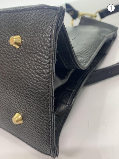 商品画像：ショルダーバッグ/レザー/ブラック 7