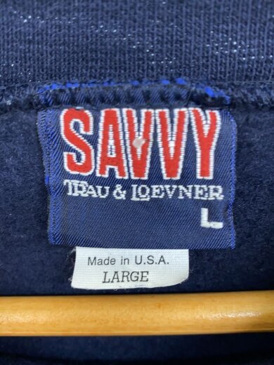 商品画像：90s/SAVVY/スウェット/L/コットン/ネイビー/USA製 3