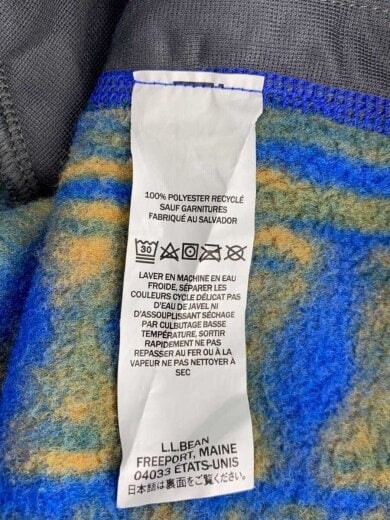 商品画像：フリースジャケット/S/ポリエステル/ブルー/総柄/522438// 4