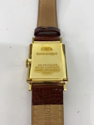 商品画像：circa/手巻腕時計/アナログ/レザー/GLD/BRW/チタン 3