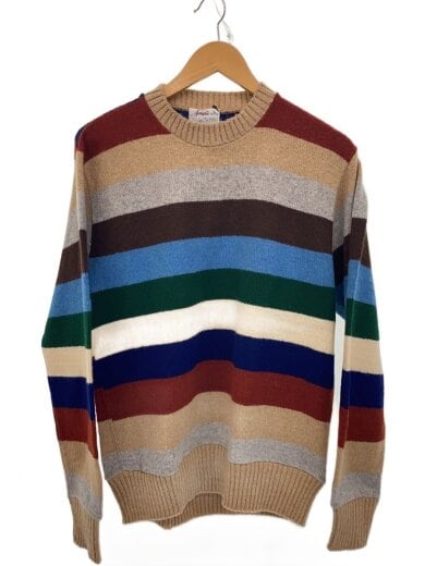 商品画像：ニット・セーター(厚手)/L/アクリル/マルチカラー/ボーダー 1