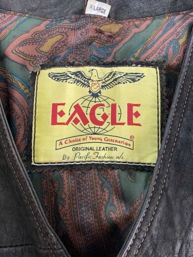 商品画像：70s/EAGLE/レザージャケット・ブルゾン/XL/レザー/ブラウン/エルボーパッチ 3