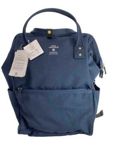 商品画像：リュック/コットン/ネイビー/無地 1