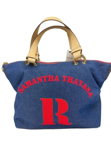 画像：Samantha Thavasa2WAY/イニシャルデニムトート/ショルダーバッグ/デニム/BLU1