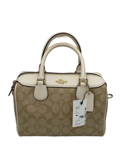 商品画像：ハンドバッグ/レザー/アイボリー/総柄/D1822-F32203/シグネチャー 1