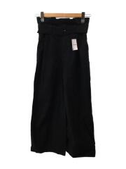 2DPT04C/ワイドパンツ/コットン/ブラック/無地