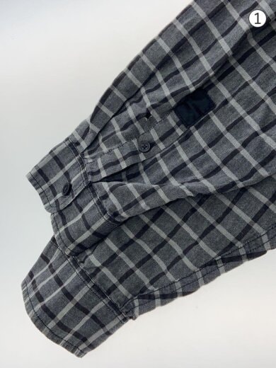 商品画像：長袖シャツ/XL/コットン/GRY/チェック 5