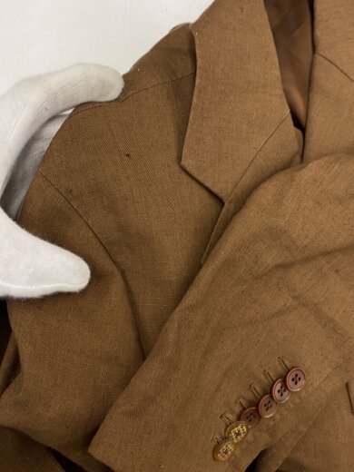 商品画像：リネンコート/リネン/BRW/右ポケット内側ほつれ/左内ポケットほつれ/ボタン緩み 9