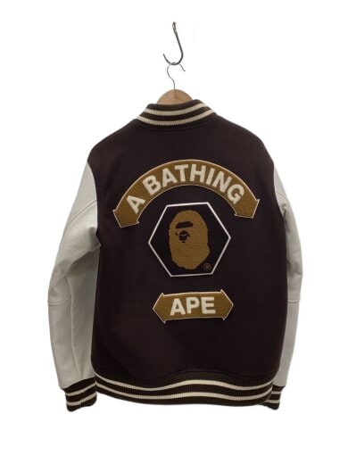 商品画像：スタジャン/L/ウール/BRW/レザー 2