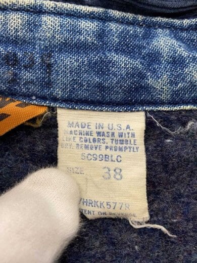 商品画像：70s~/USA製/ブランケット/カバーオール/38/デニム/IDG 4