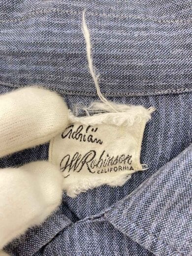 商品画像：50s/シェルボタン/オープンカラーシャツ/長袖シャツ/--/コットン/BLU 3