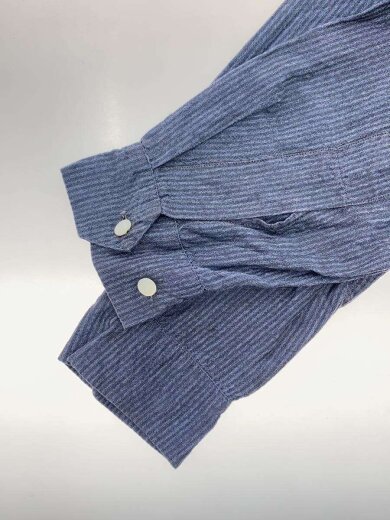 商品画像：50s/シェルボタン/オープンカラーシャツ/長袖シャツ/--/コットン/BLU 4
