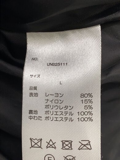 商品画像：ダウンジャケット/L/フェイクレザー/BLK/UNS25111 4