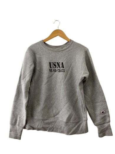商品画像：襟汚れ有/USA製/USNA/染み込みプリント/スウェット/M/コットン/GRY/CO-006 1