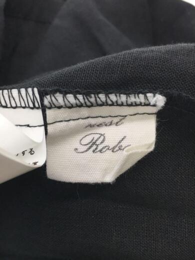 画像：nest Robe半袖ワンピース/FREE/リネン/BLK/01182-1167-2/リネンギャザースカートワンピース3