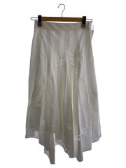 20AW/レースタックフレアスカート/36/コットン/WHT/i20aw-sk43/黄ばみ有