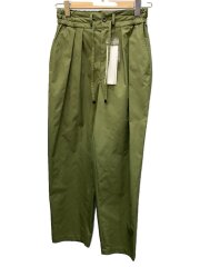 ワイドパンツ/38/ポリエステル/GRN