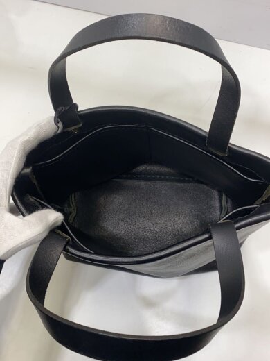 商品画像：ふつうトート/トートバッグ/レザー/BLK 6