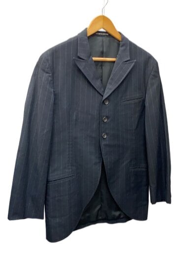 商品画像：テーラードジャケット/M/レーヨン/NVY/ストライプ/HI-J13-603 1