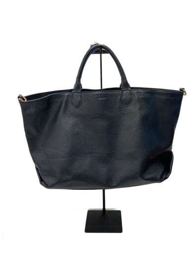 商品画像：トートバッグ/レザー/NVY 1