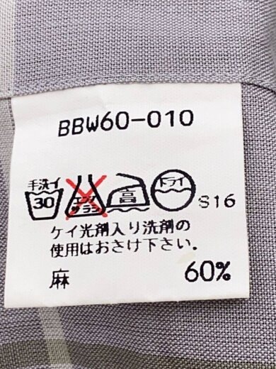 商品画像：半袖シャツ/M/リネン/GRY/チェック 4