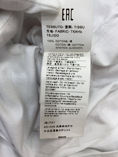 商品画像：Tシャツ/M/コットン/WHT/2841MDM202 5