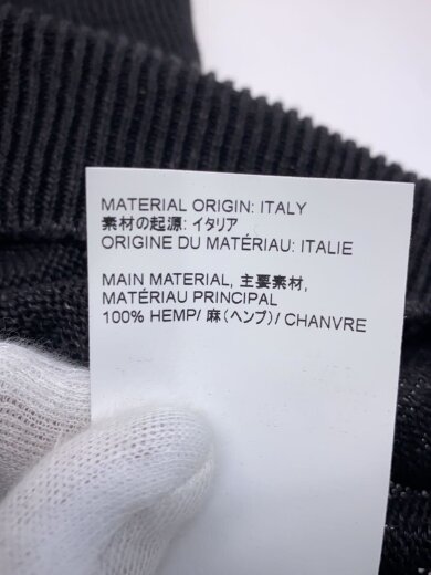 画像：OUR LEGACY24SS/BASE ROUNDNECK BLACK/50/リネン/BLK/M2243BD//5