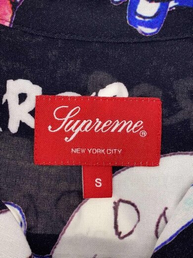 画像：Supreme半袖シャツ/S/レーヨン/BLK//3